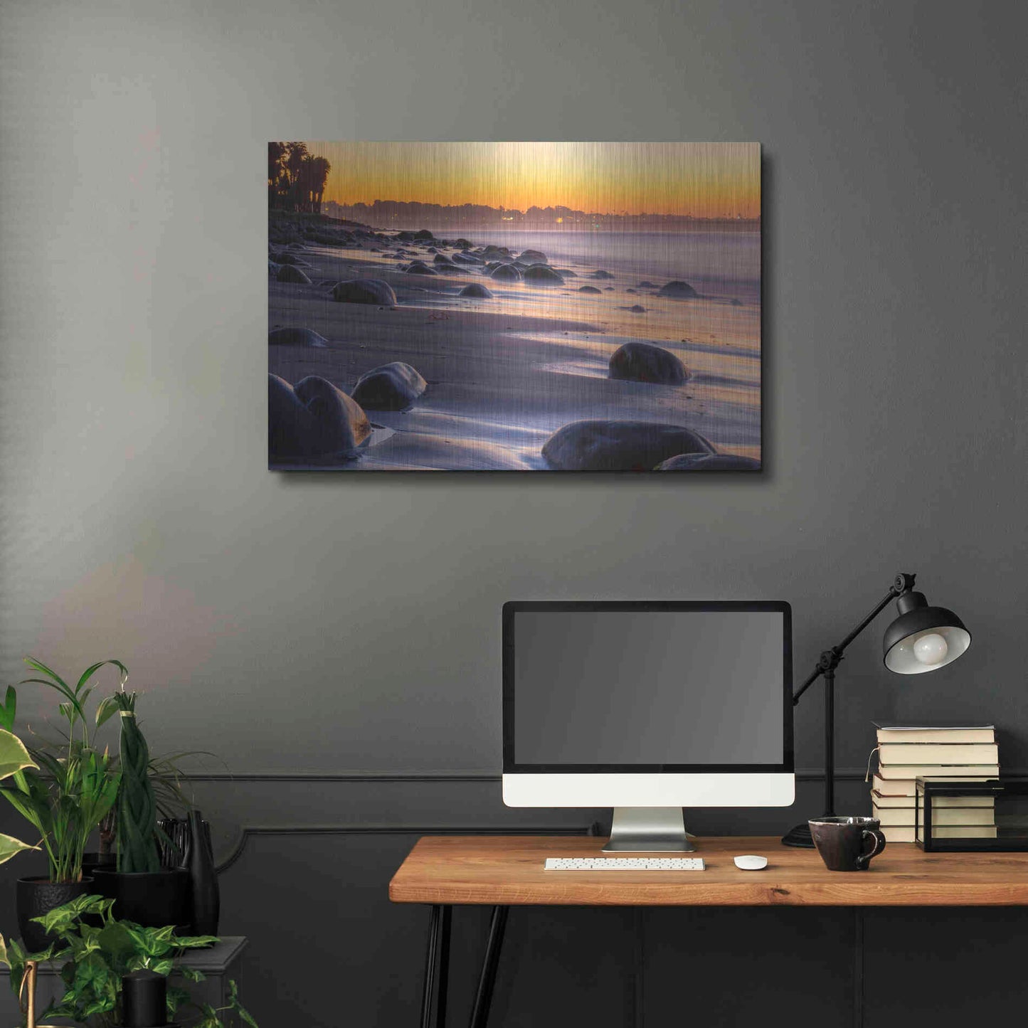 Luxe Metal Art 'Rocky Reflections' by Chris Moyer, Metal Wall Art,36x24