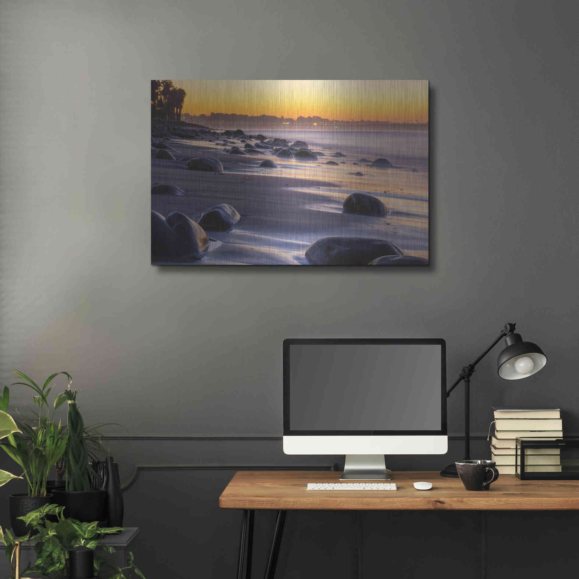 Luxe Metal Art 'Rocky Reflections' by Chris Moyer, Metal Wall Art,36x24