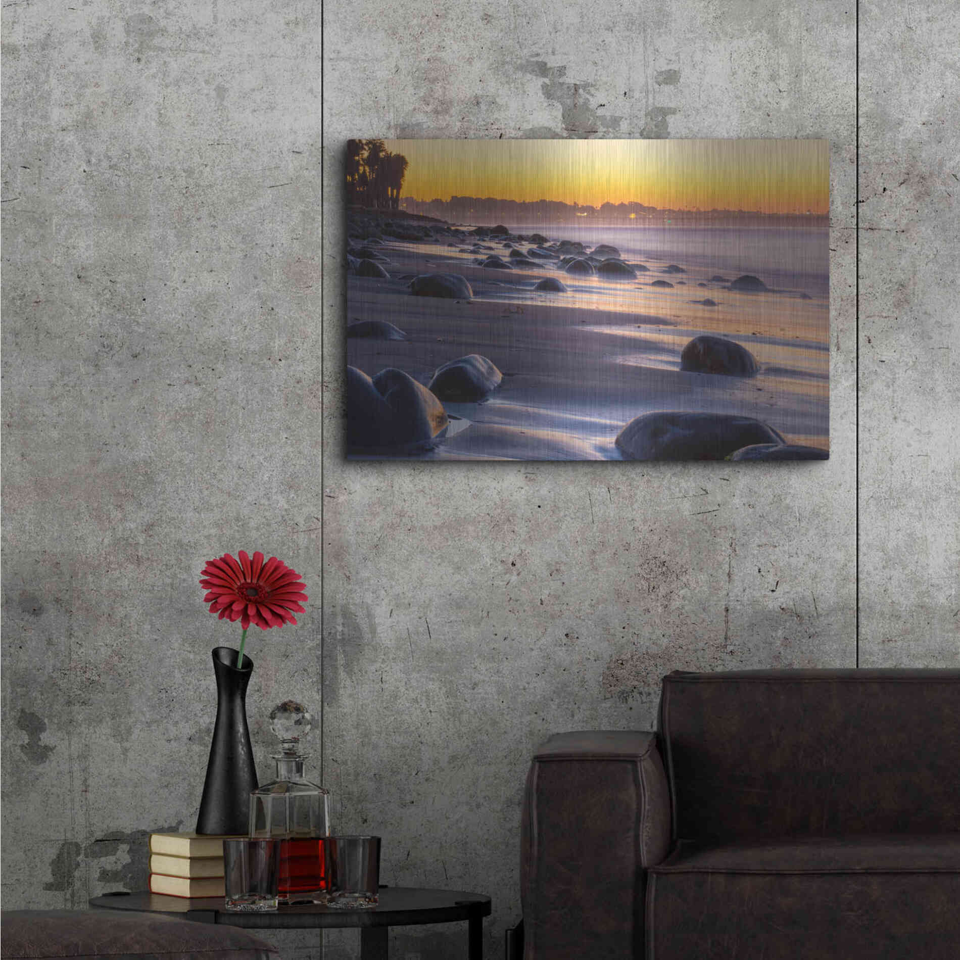 Luxe Metal Art 'Rocky Reflections' by Chris Moyer, Metal Wall Art,36x24