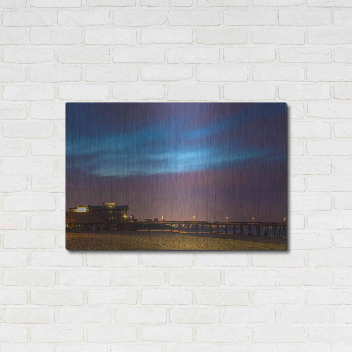 Luxe Metal Art 'Seafood Skies' by Chris Moyer, Metal Wall Art,36x24