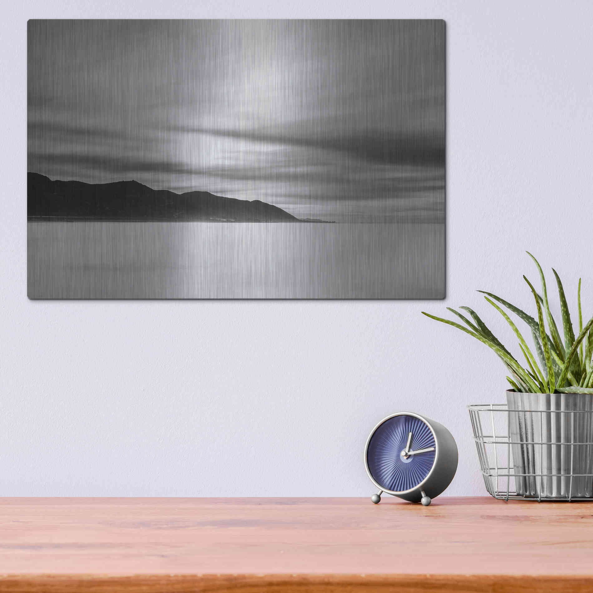Luxe Metal Art 'Smooth Sunrise' by Chris Moyer, Metal Wall Art,16x12