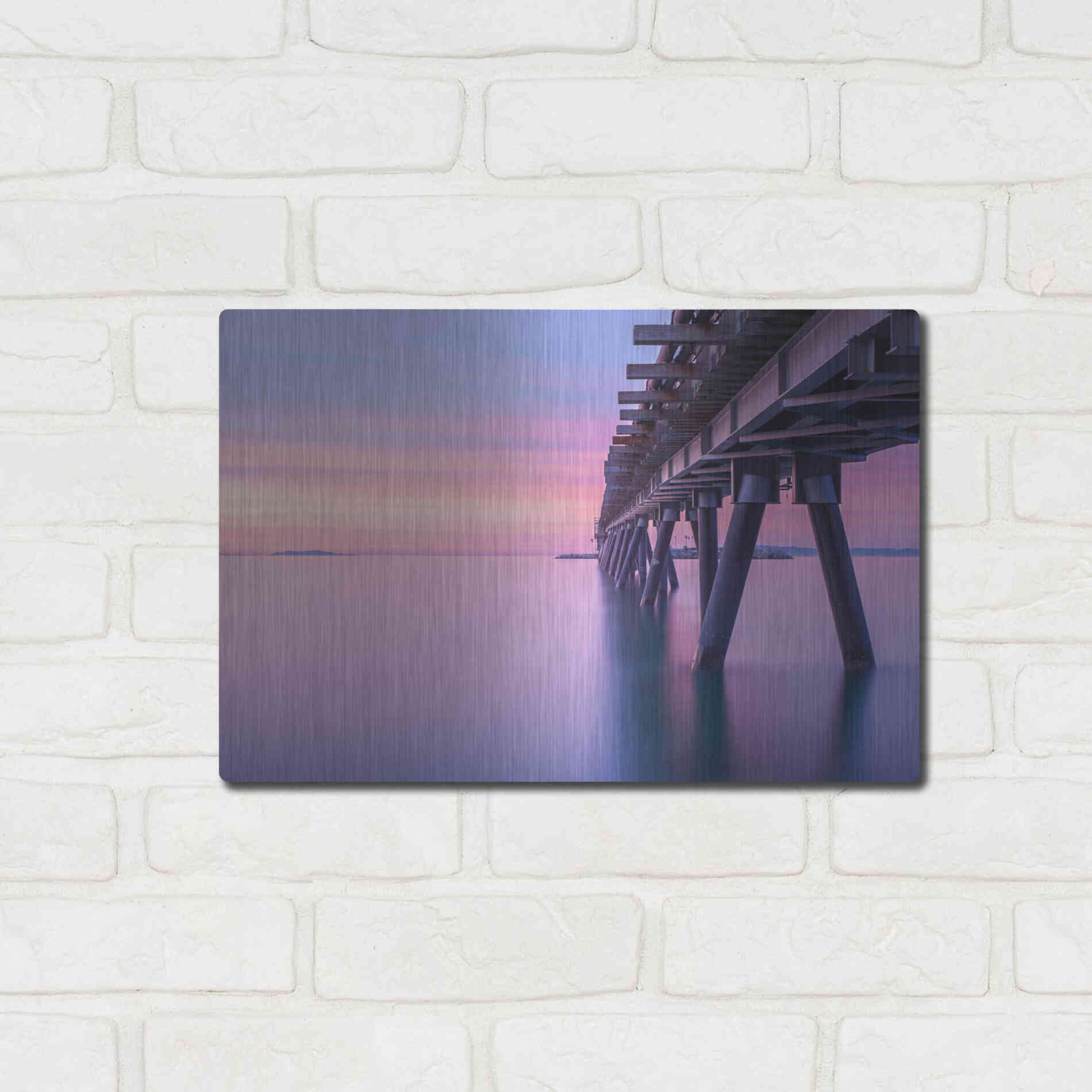 Luxe Metal Art 'Soothing Sunrise' by Chris Moyer, Metal Wall Art,16x12