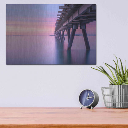 Luxe Metal Art 'Soothing Sunrise' by Chris Moyer, Metal Wall Art,16x12