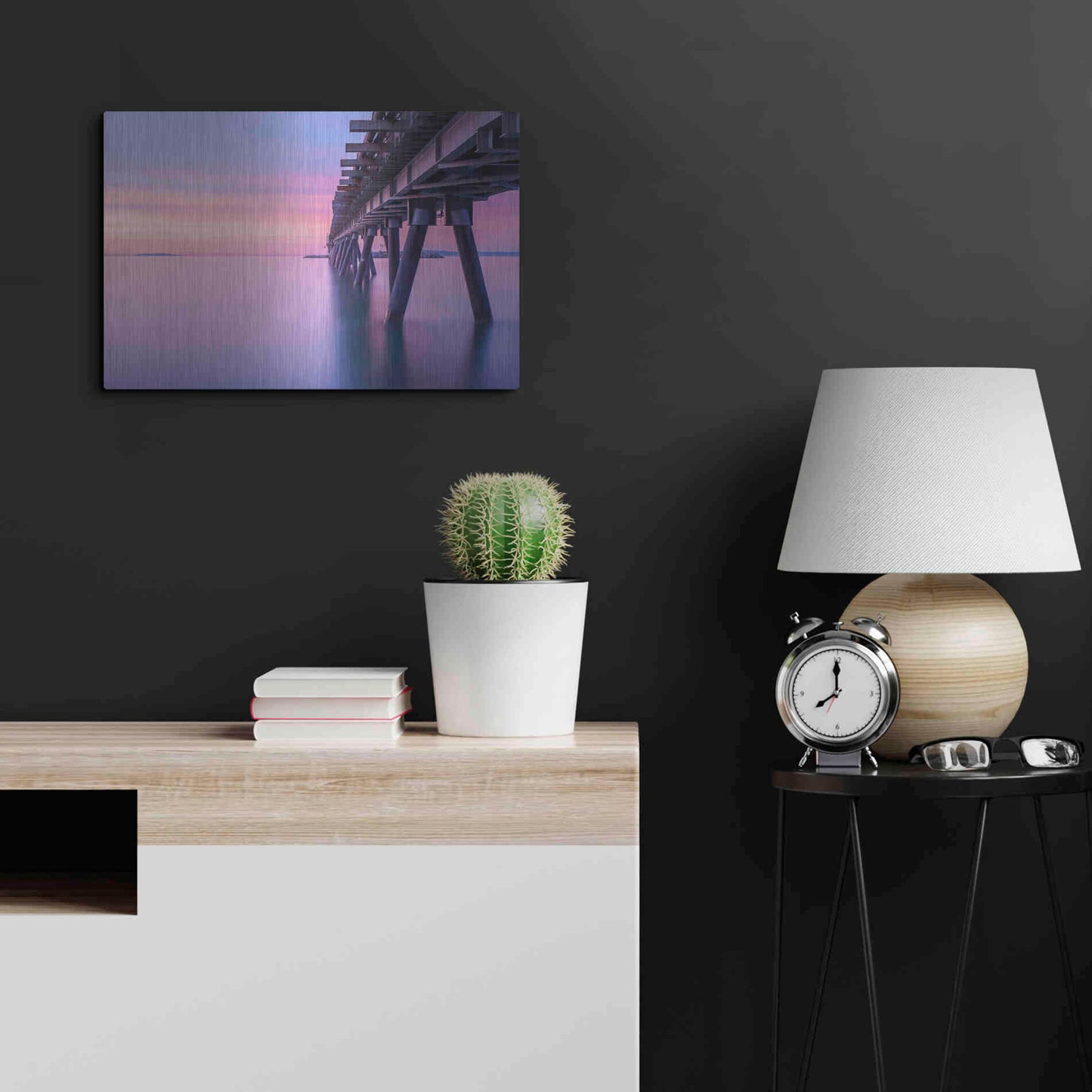 Luxe Metal Art 'Soothing Sunrise' by Chris Moyer, Metal Wall Art,24x16