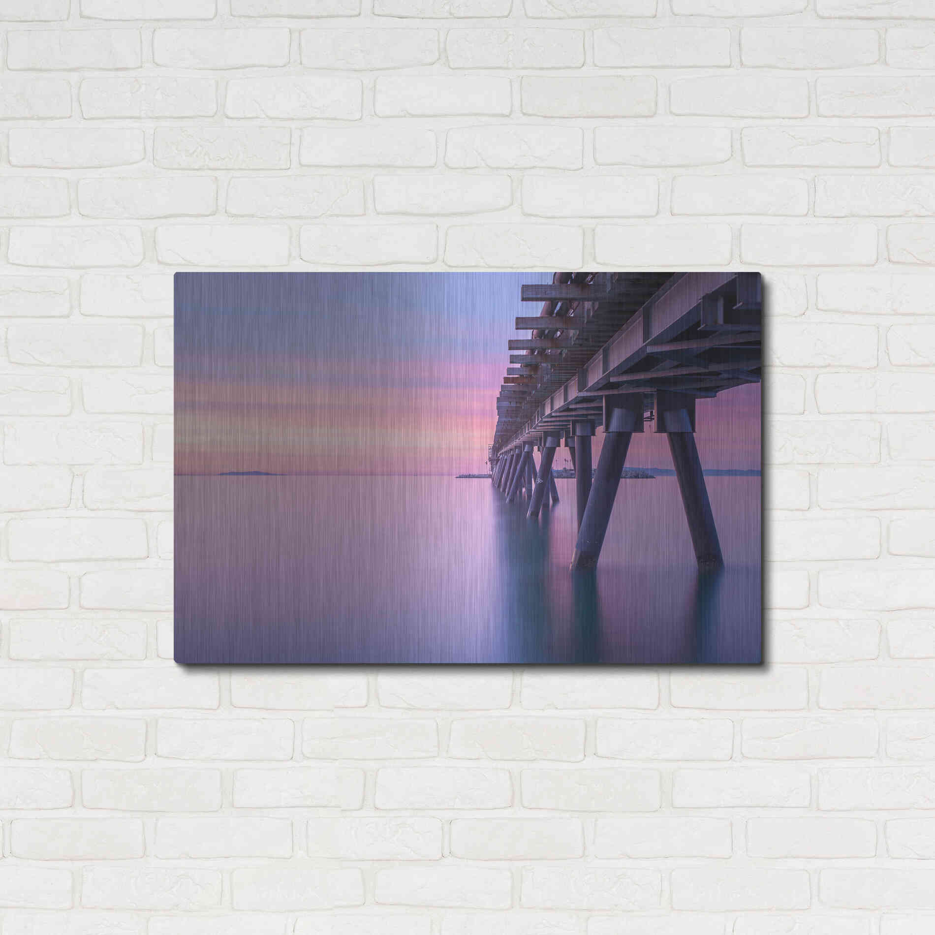 Luxe Metal Art 'Soothing Sunrise' by Chris Moyer, Metal Wall Art,36x24