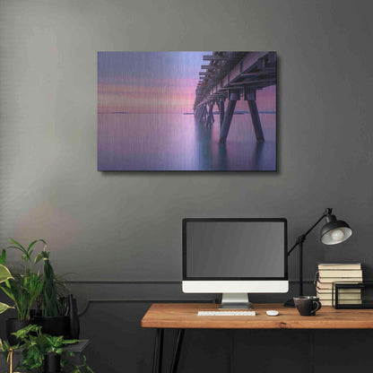 Luxe Metal Art 'Soothing Sunrise' by Chris Moyer, Metal Wall Art,36x24