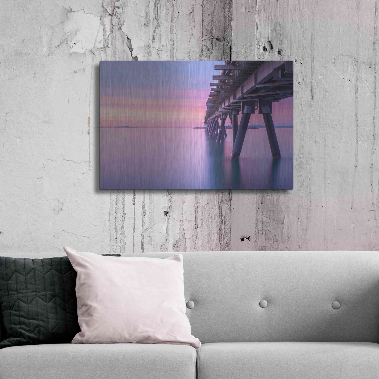 Luxe Metal Art 'Soothing Sunrise' by Chris Moyer, Metal Wall Art,36x24