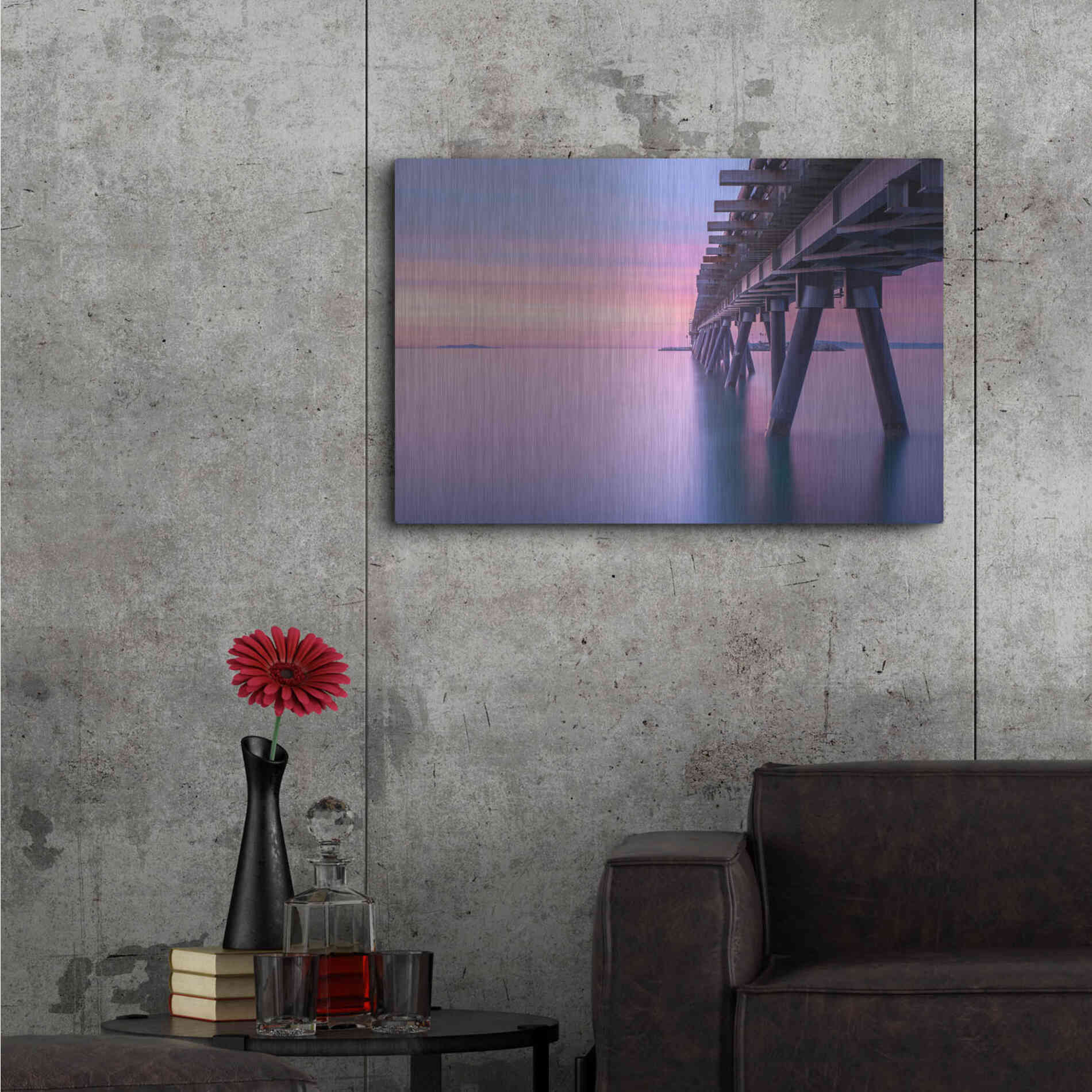 Luxe Metal Art 'Soothing Sunrise' by Chris Moyer, Metal Wall Art,36x24