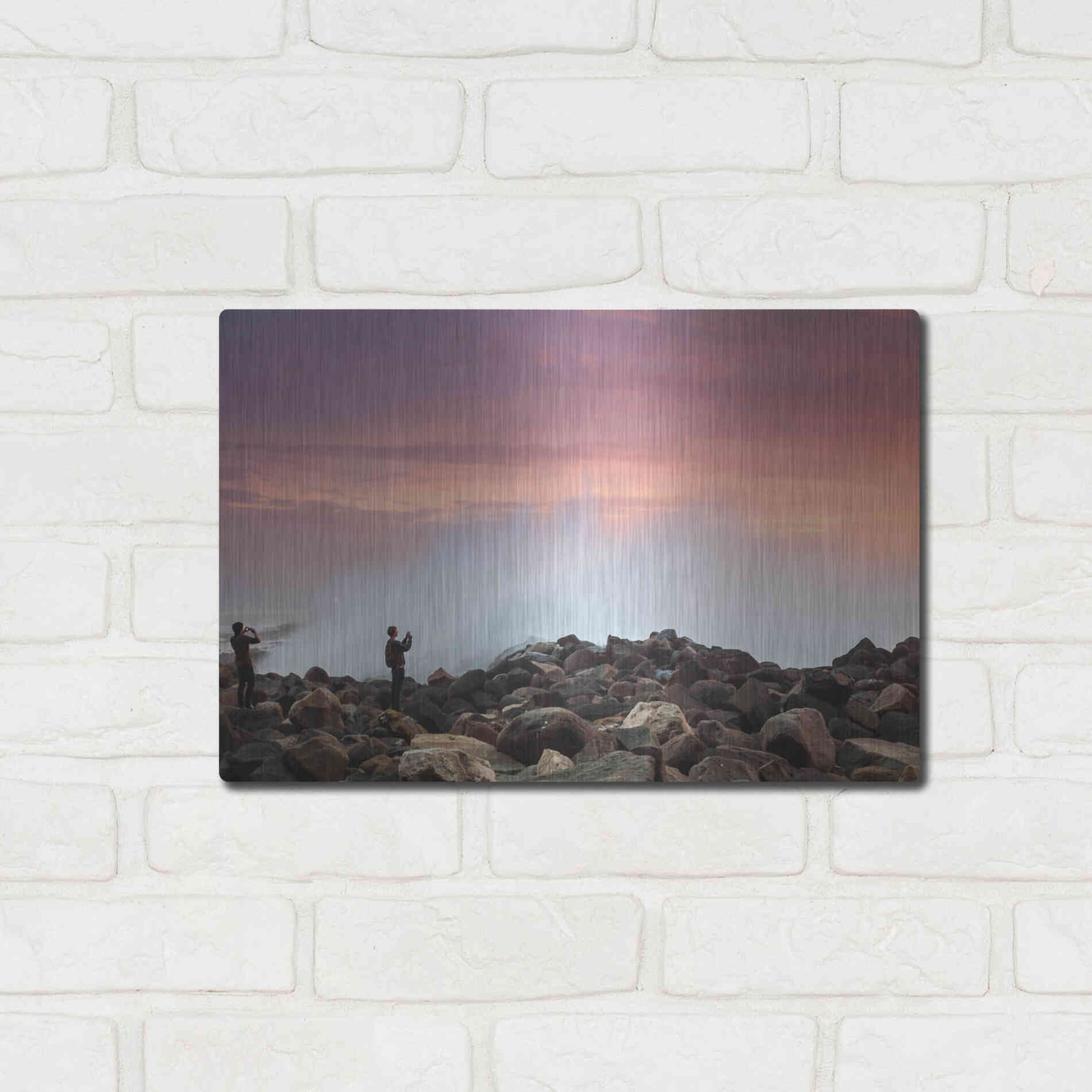 Luxe Metal Art 'Stand Back' by Chris Moyer, Metal Wall Art,16x12