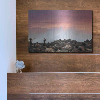 Luxe Metal Art 'Stand Back' by Chris Moyer, Metal Wall Art,16x12