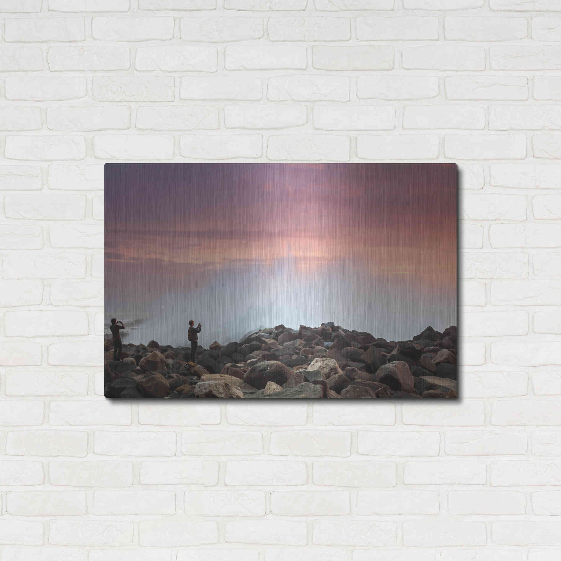 Luxe Metal Art 'Stand Back' by Chris Moyer, Metal Wall Art,36x24