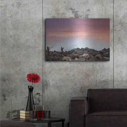 Luxe Metal Art 'Stand Back' by Chris Moyer, Metal Wall Art,36x24