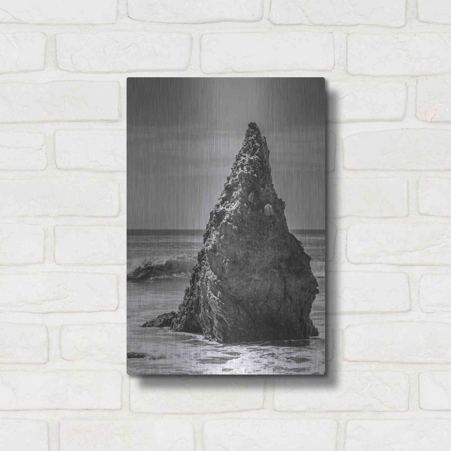 Luxe Metal Art 'Standing Up' by Chris Moyer, Metal Wall Art,12x16