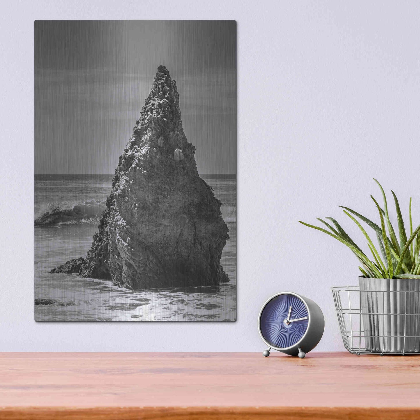 Luxe Metal Art 'Standing Up' by Chris Moyer, Metal Wall Art,12x16