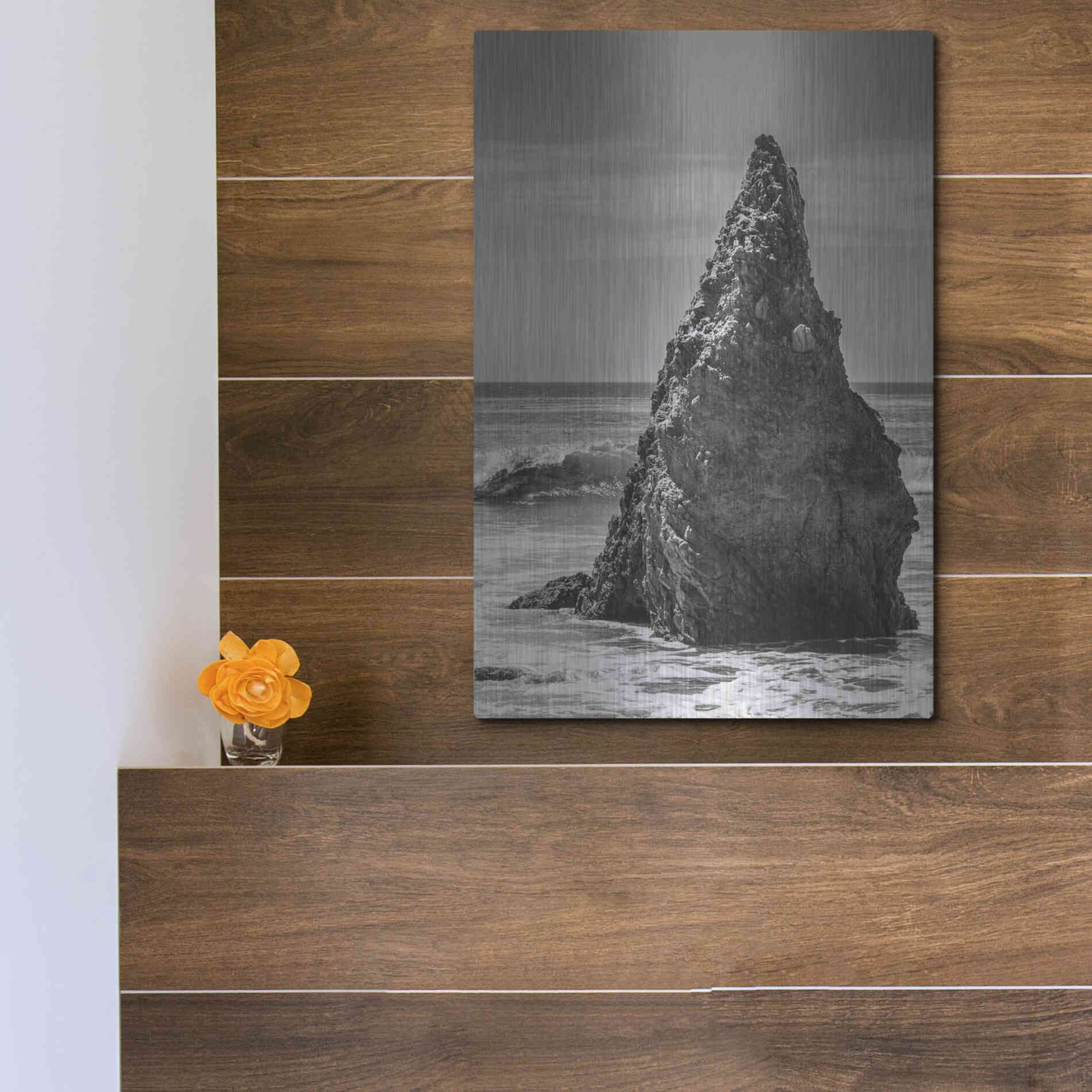 Luxe Metal Art 'Standing Up' by Chris Moyer, Metal Wall Art,12x16