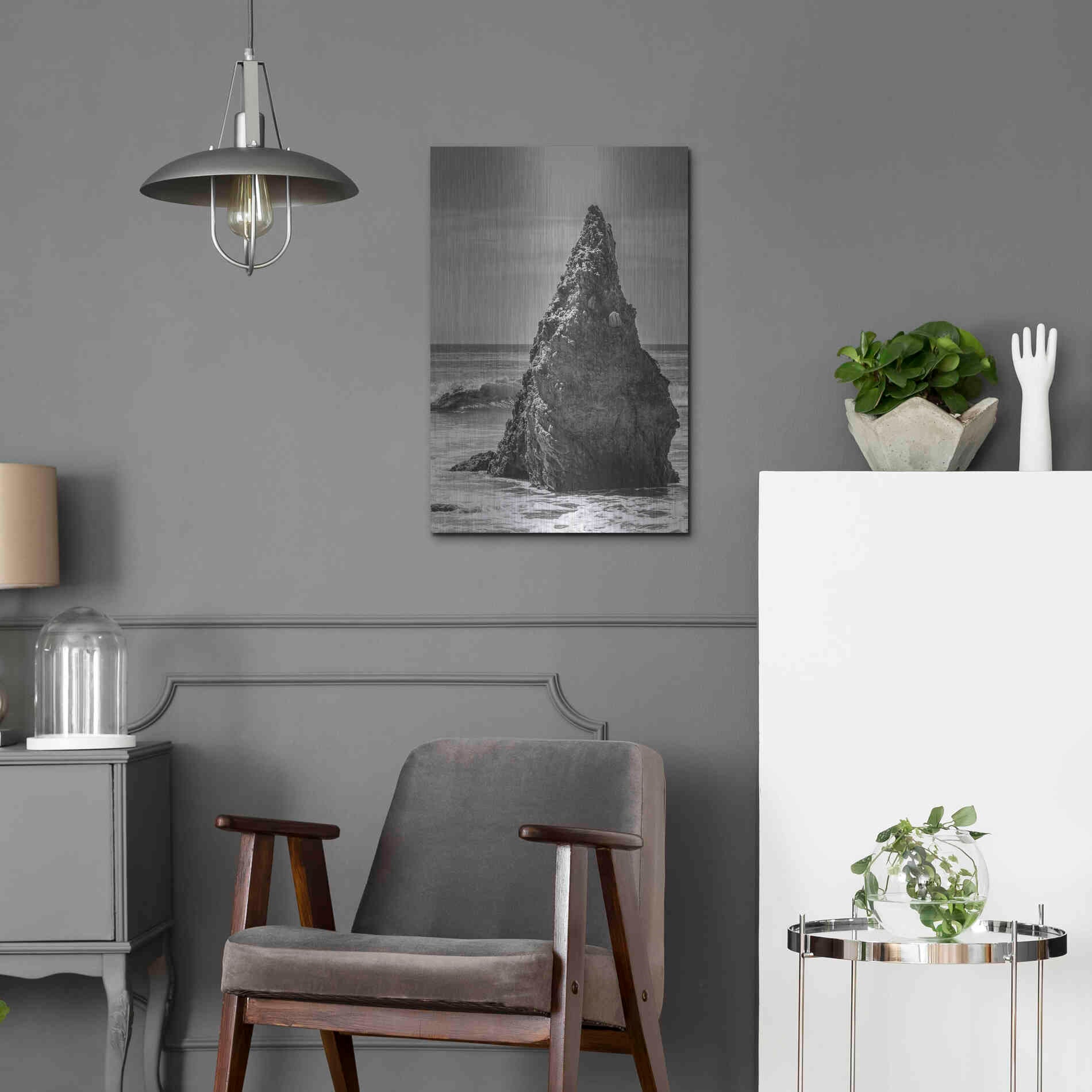 Luxe Metal Art 'Standing Up' by Chris Moyer, Metal Wall Art,16x24