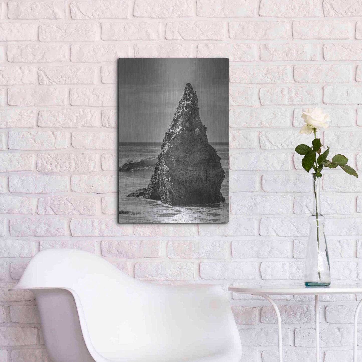 Luxe Metal Art 'Standing Up' by Chris Moyer, Metal Wall Art,16x24