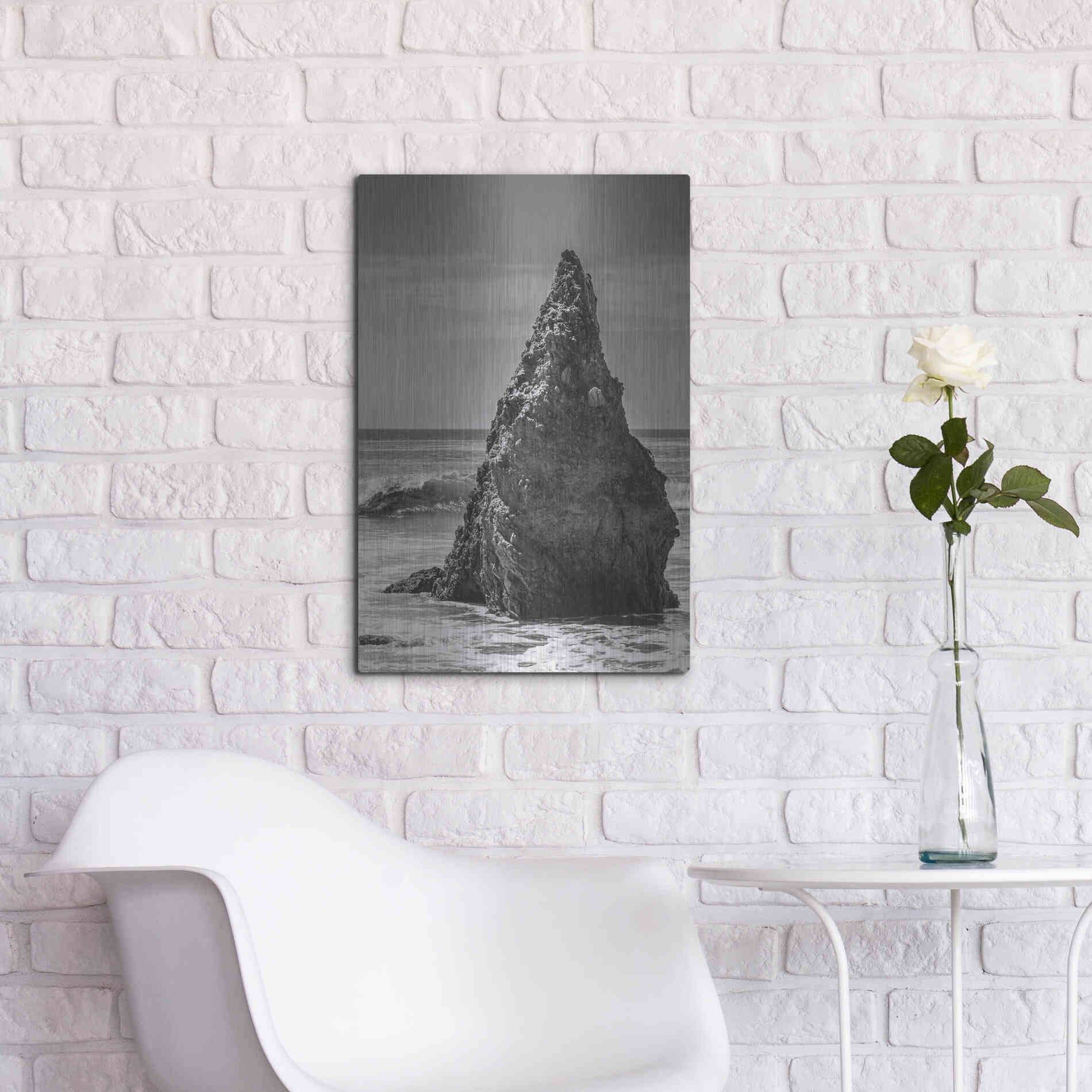 Luxe Metal Art 'Standing Up' by Chris Moyer, Metal Wall Art,16x24