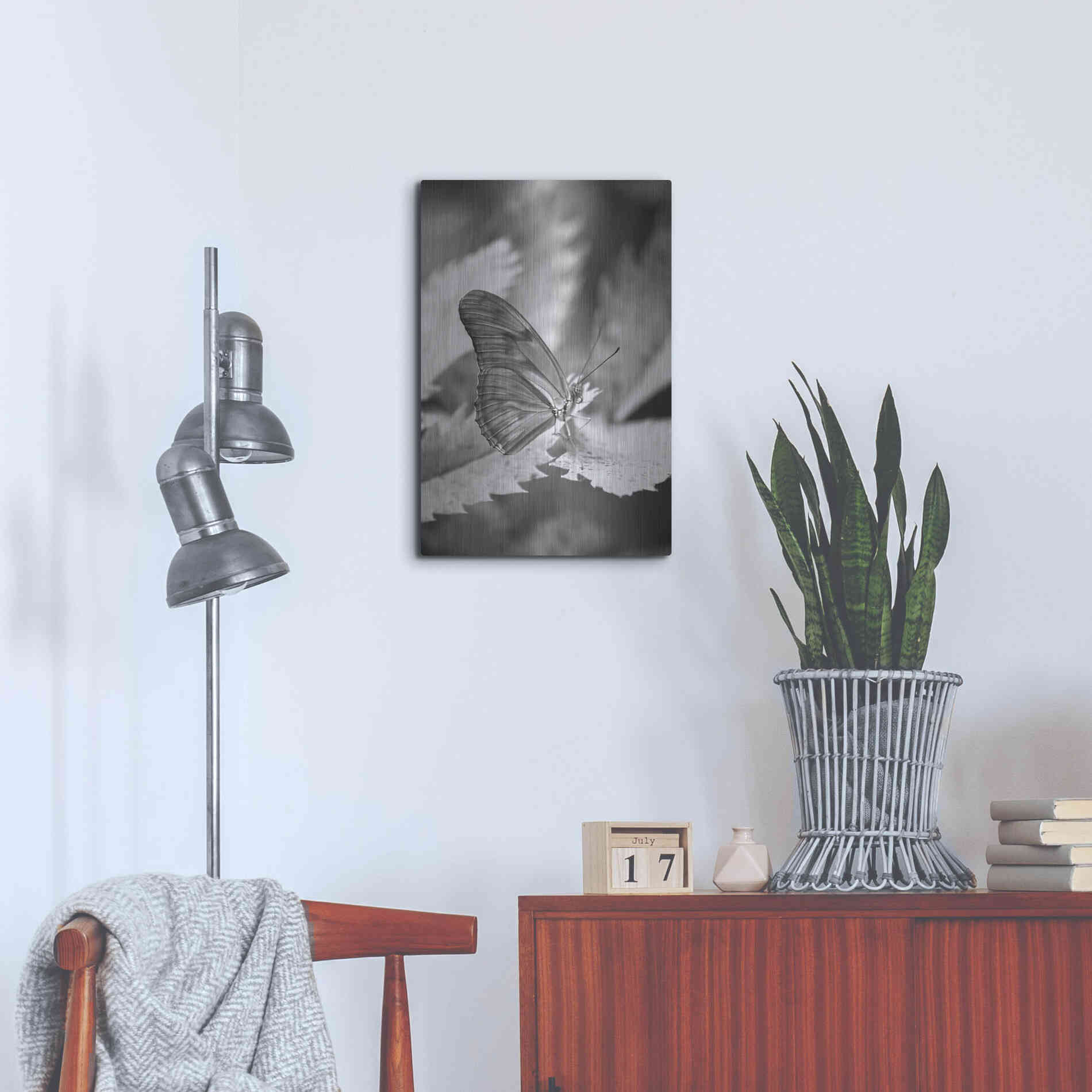 Luxe Metal Art 'Still' by Chris Moyer, Metal Wall Art,16x24