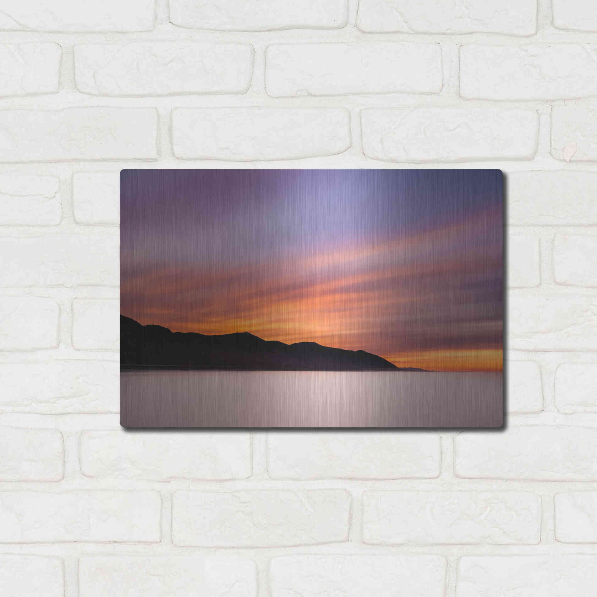 Luxe Metal Art 'Streaking Dawn' by Chris Moyer, Metal Wall Art,16x12
