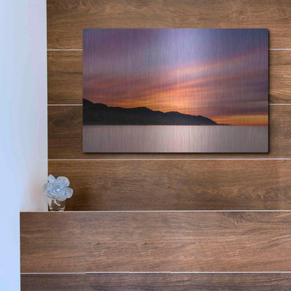 Luxe Metal Art 'Streaking Dawn' by Chris Moyer, Metal Wall Art,16x12
