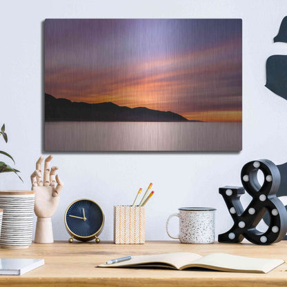 Luxe Metal Art 'Streaking Dawn' by Chris Moyer, Metal Wall Art,16x12