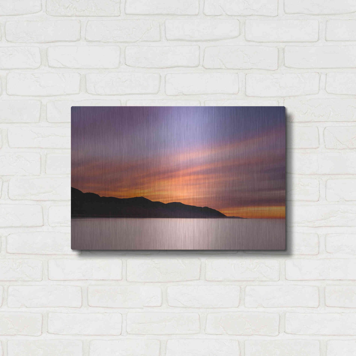 Luxe Metal Art 'Streaking Dawn' by Chris Moyer, Metal Wall Art,24x16