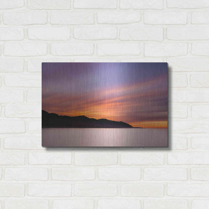 Luxe Metal Art 'Streaking Dawn' by Chris Moyer, Metal Wall Art,24x16
