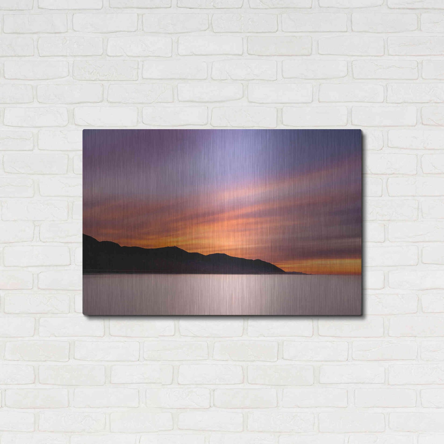 Luxe Metal Art 'Streaking Dawn' by Chris Moyer, Metal Wall Art,36x24