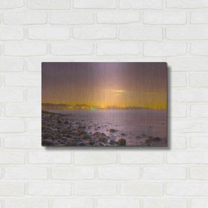 Luxe Metal Art 'Sunrise At Surfer's Point' by Chris Moyer, Metal Wall Art,24x16