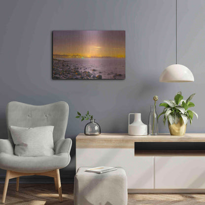 Luxe Metal Art 'Sunrise At Surfer's Point' by Chris Moyer, Metal Wall Art,24x16