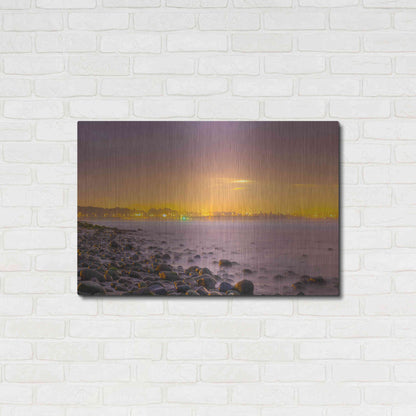 Luxe Metal Art 'Sunrise At Surfer's Point' by Chris Moyer, Metal Wall Art,36x24