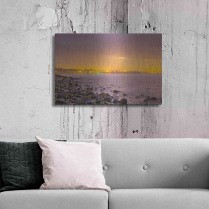 Luxe Metal Art 'Sunrise At Surfer's Point' by Chris Moyer, Metal Wall Art,36x24