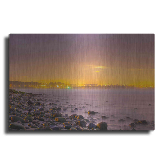 Luxe Metal Art 'Sunrise At Surfer's Point' by Chris Moyer, Metal Wall Art