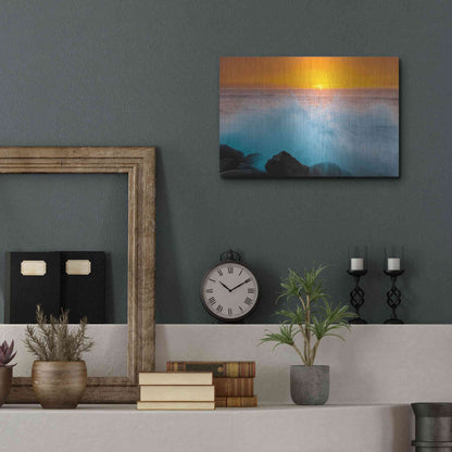 Luxe Metal Art 'Sunset Splash' by Chris Moyer, Metal Wall Art,16x12