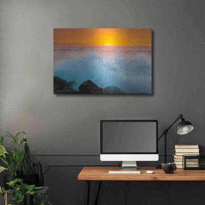 Luxe Metal Art 'Sunset Splash' by Chris Moyer, Metal Wall Art,36x24