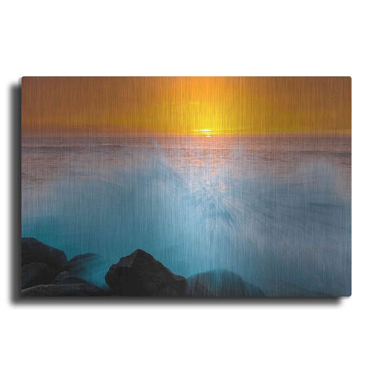 Luxe Metal Art 'Sunset Splash' by Chris Moyer, Metal Wall Art