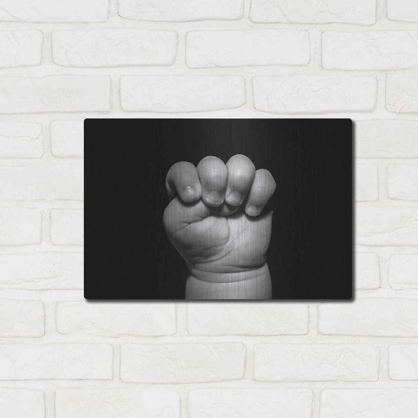 Luxe Metal Art 'The Power of Innocence' by Chris Moyer, Metal Wall Art,16x12