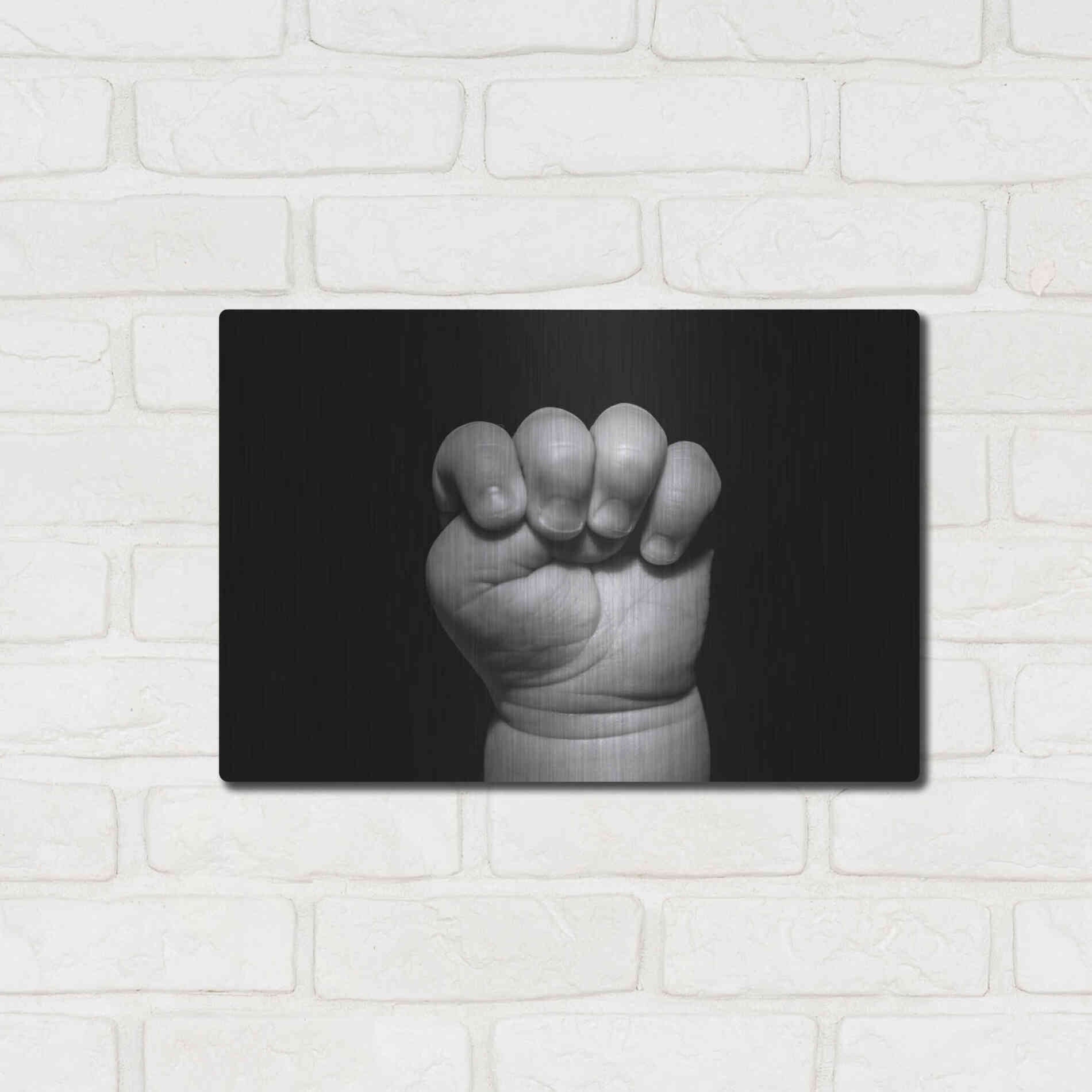 Luxe Metal Art 'The Power of Innocence' by Chris Moyer, Metal Wall Art,16x12