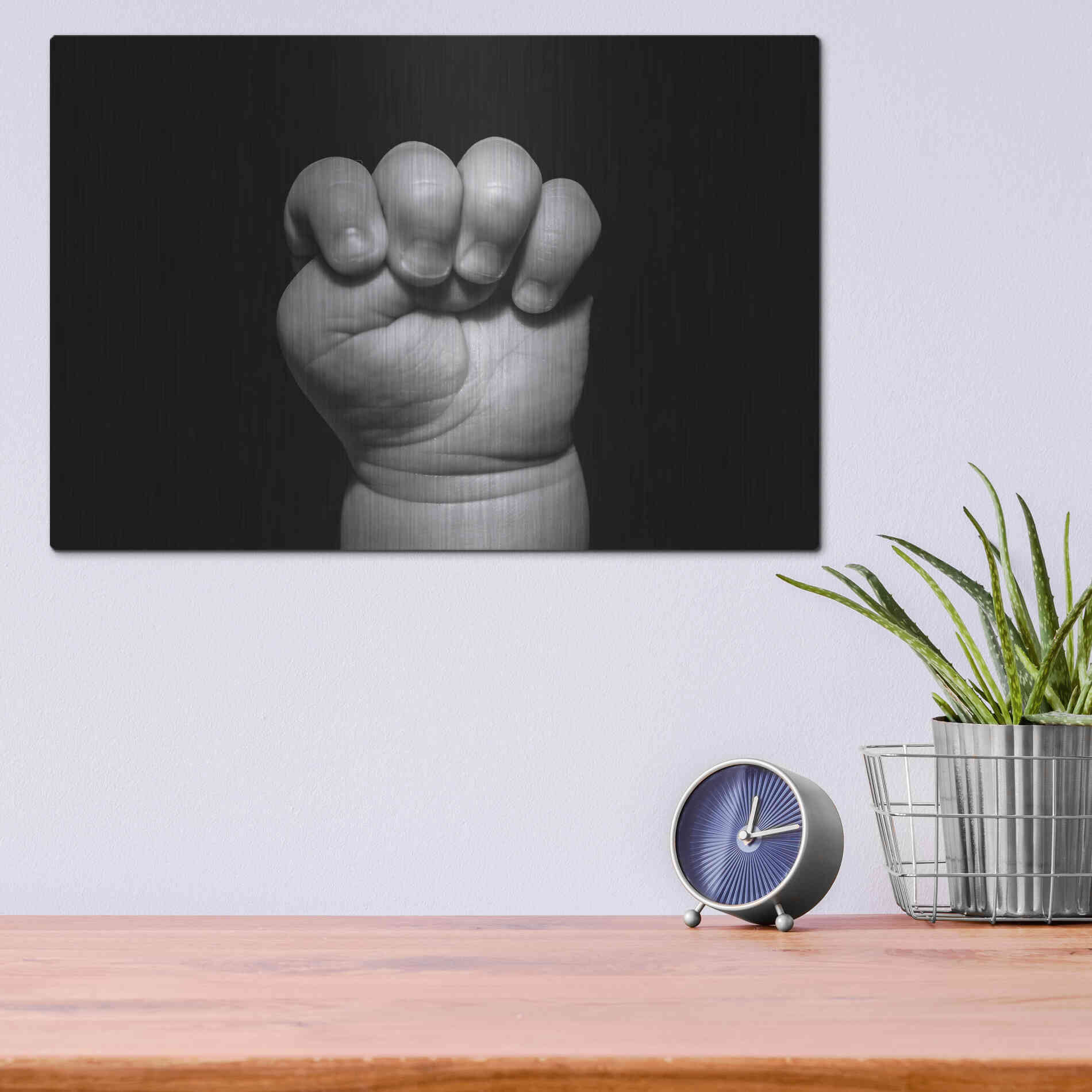 Luxe Metal Art 'The Power of Innocence' by Chris Moyer, Metal Wall Art,16x12