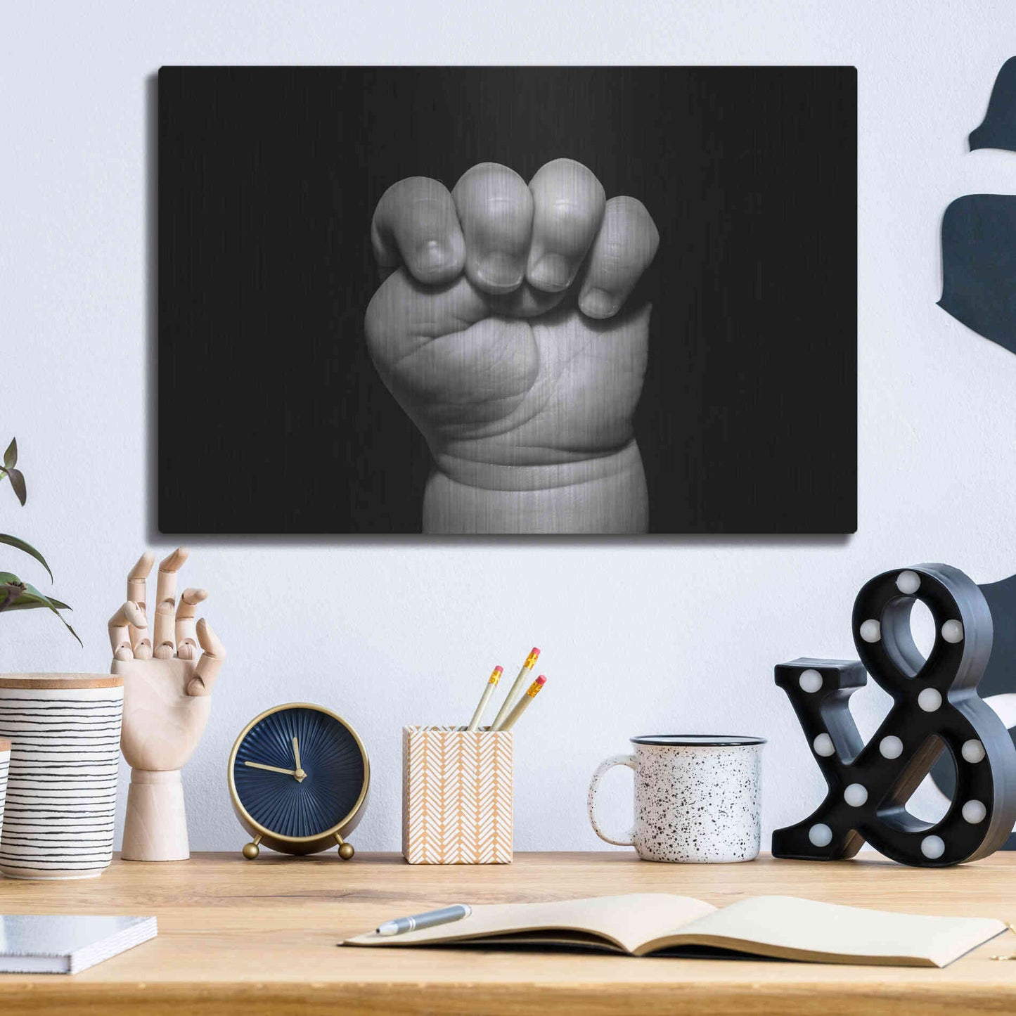 Luxe Metal Art 'The Power of Innocence' by Chris Moyer, Metal Wall Art,16x12