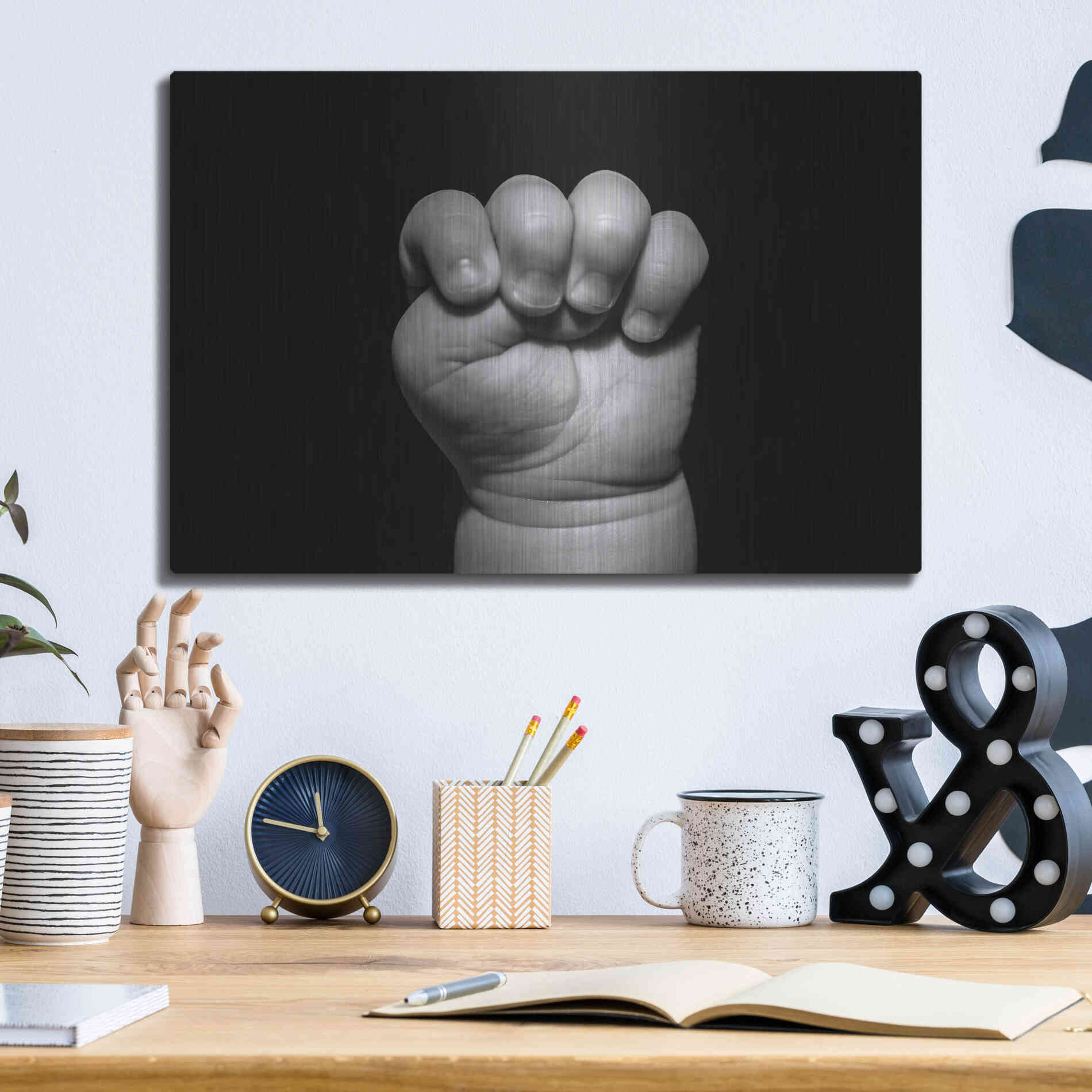 Luxe Metal Art 'The Power of Innocence' by Chris Moyer, Metal Wall Art,16x12