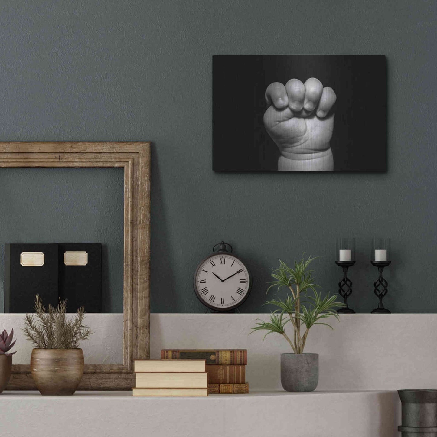 Luxe Metal Art 'The Power of Innocence' by Chris Moyer, Metal Wall Art,16x12