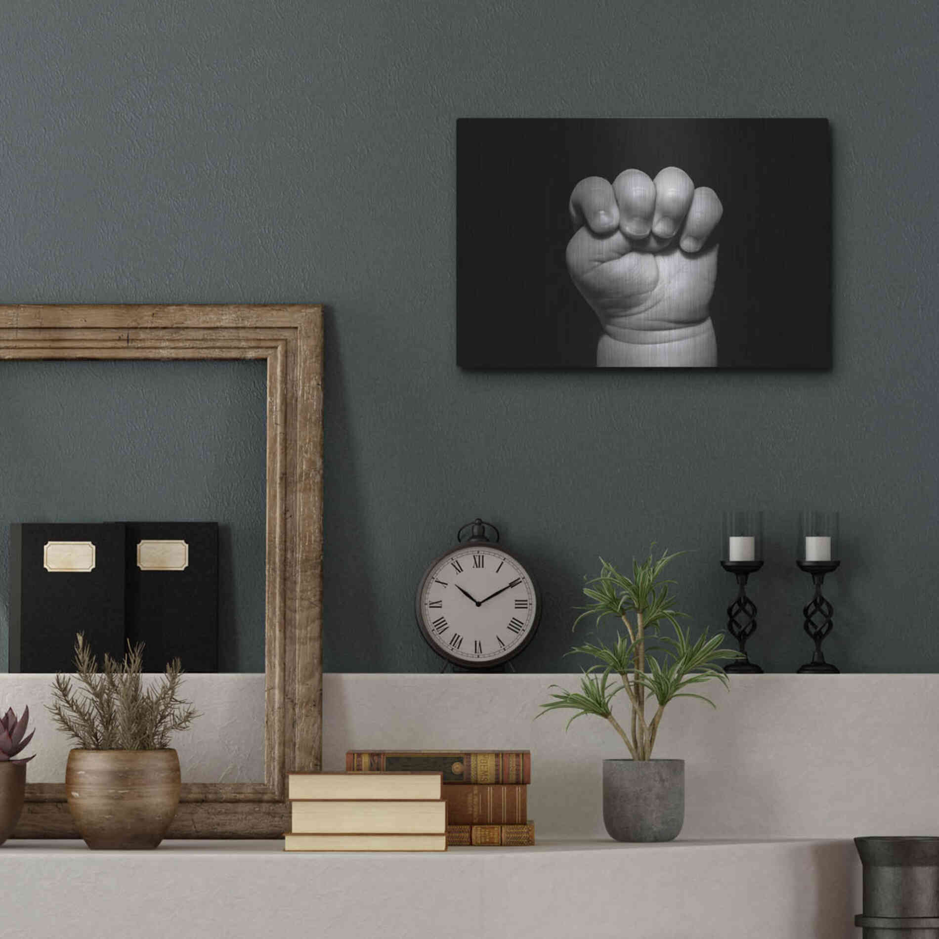 Luxe Metal Art 'The Power of Innocence' by Chris Moyer, Metal Wall Art,16x12