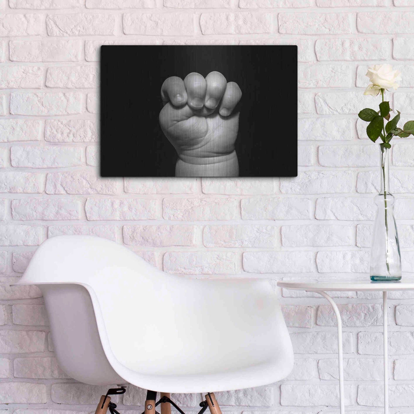 Luxe Metal Art 'The Power of Innocence' by Chris Moyer, Metal Wall Art,24x16