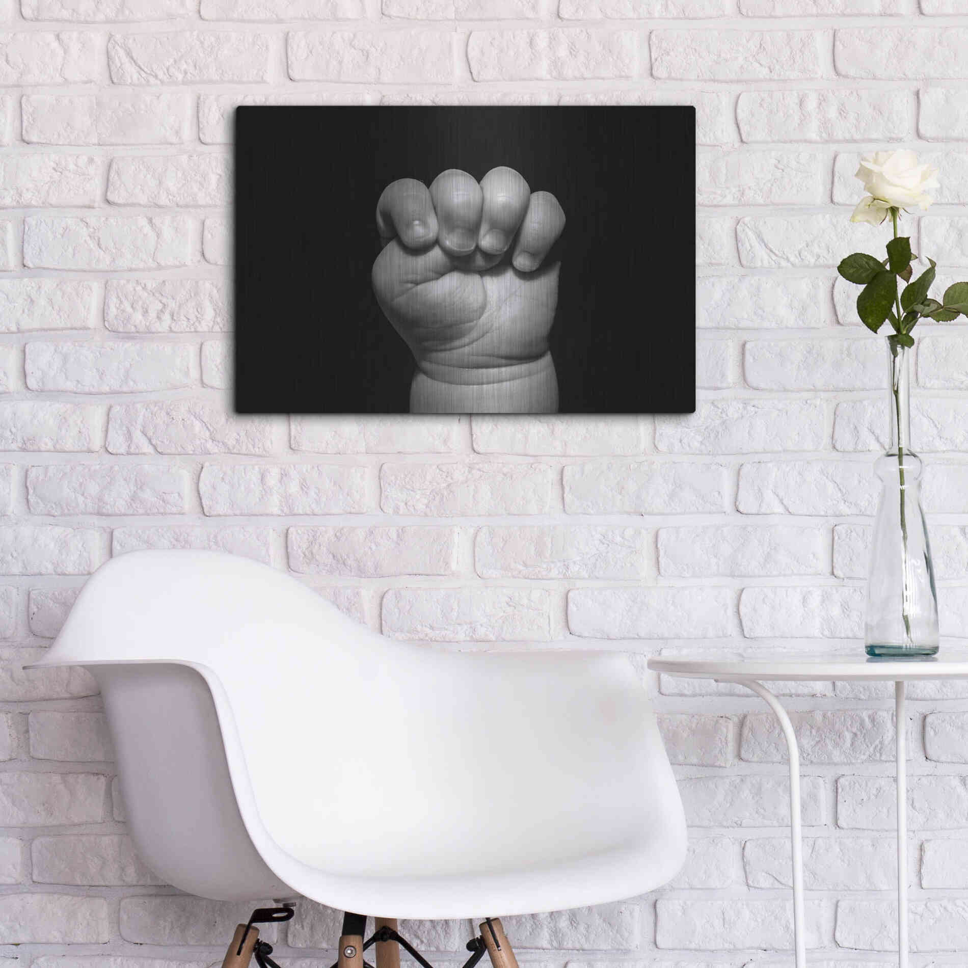 Luxe Metal Art 'The Power of Innocence' by Chris Moyer, Metal Wall Art,24x16