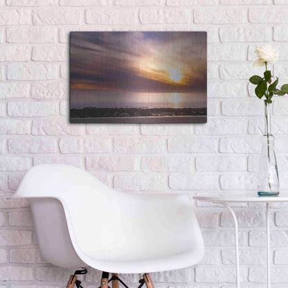 Luxe Metal Art 'The Sun's Rage' by Chris Moyer, Metal Wall Art,24x16