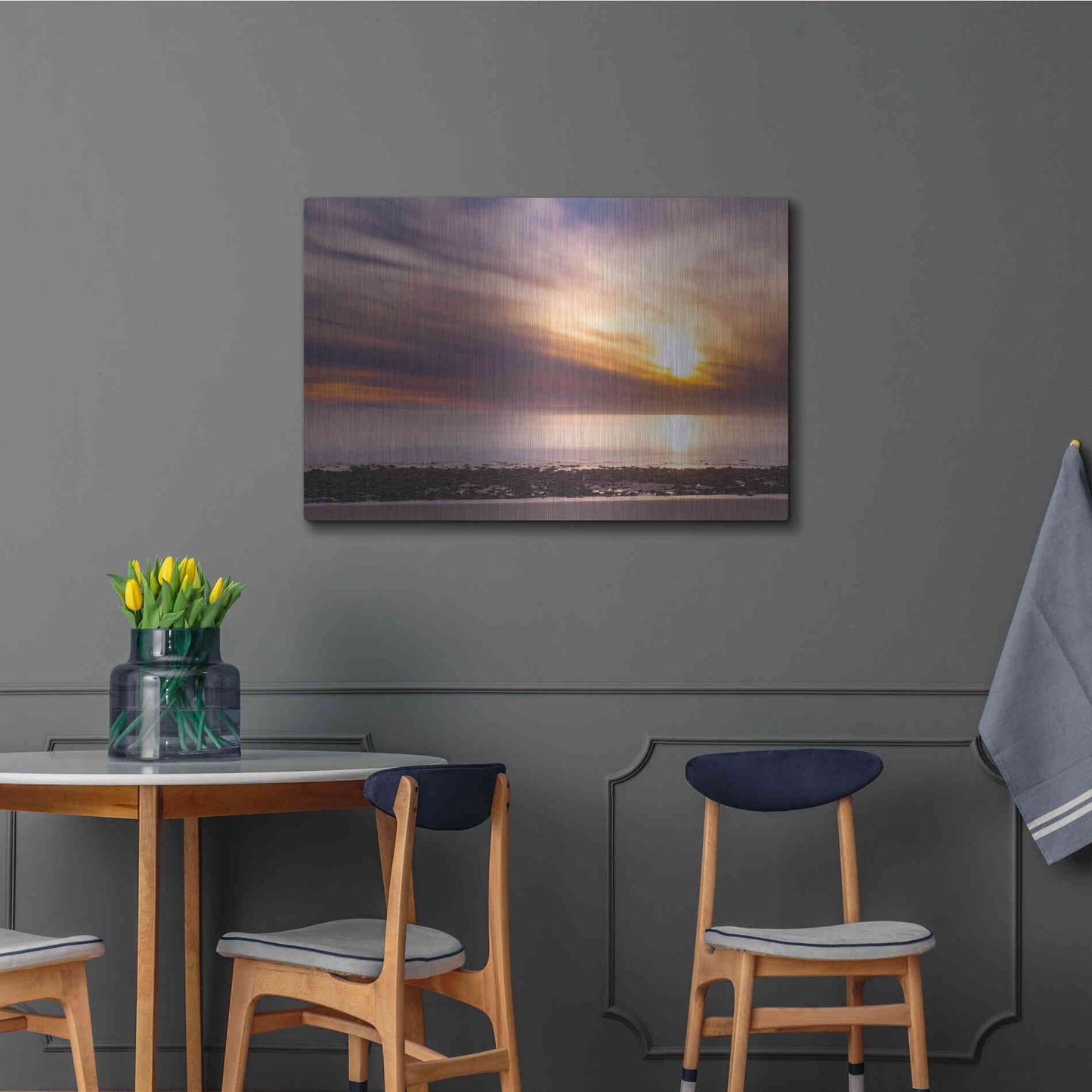 Luxe Metal Art 'The Sun's Rage' by Chris Moyer, Metal Wall Art,36x24