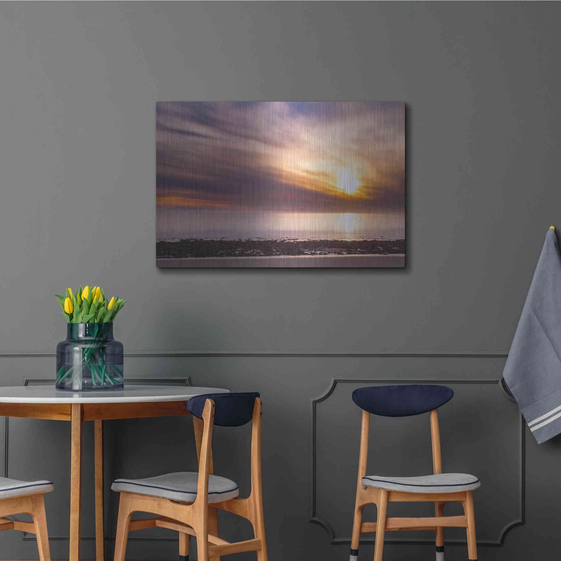 Luxe Metal Art 'The Sun's Rage' by Chris Moyer, Metal Wall Art,36x24