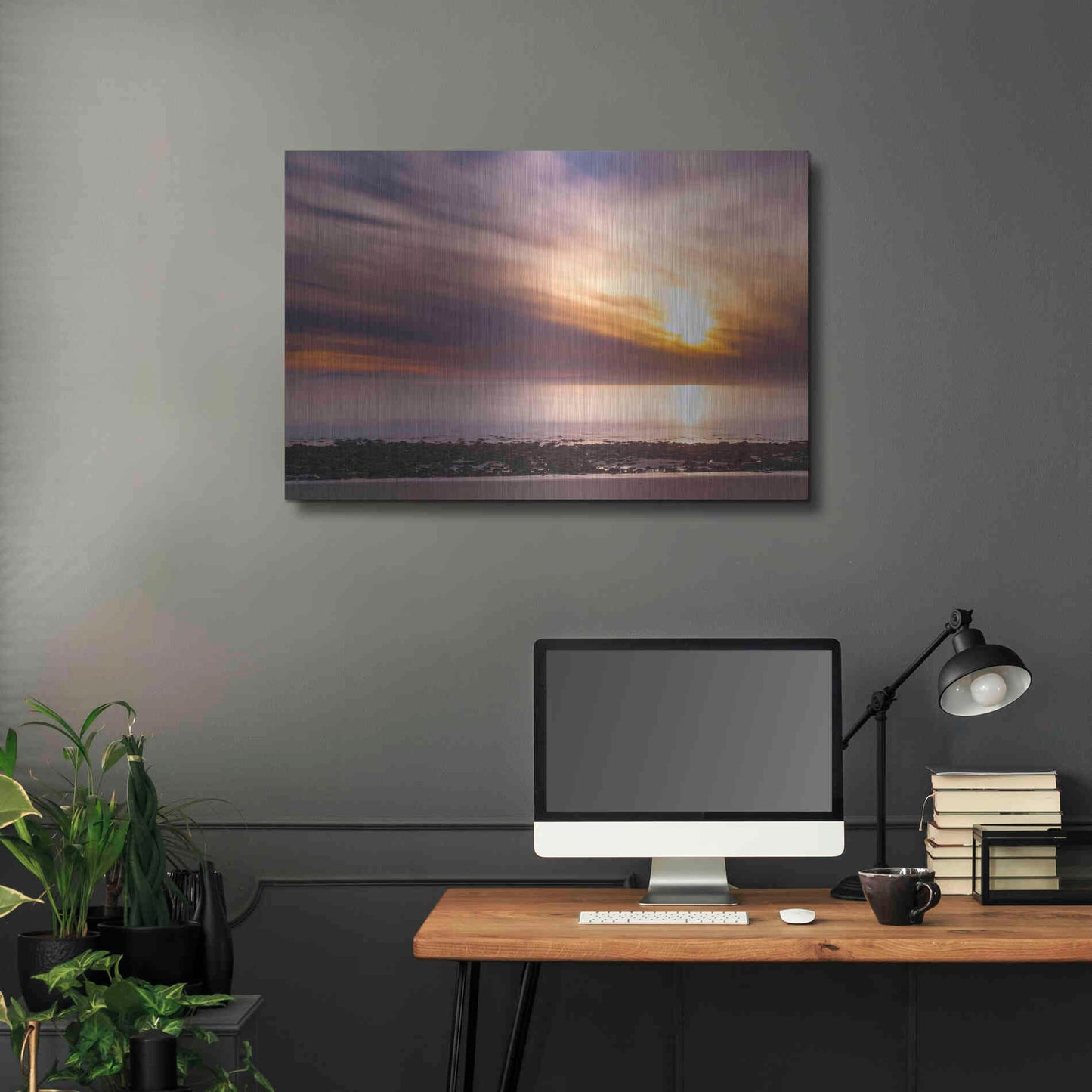 Luxe Metal Art 'The Sun's Rage' by Chris Moyer, Metal Wall Art,36x24